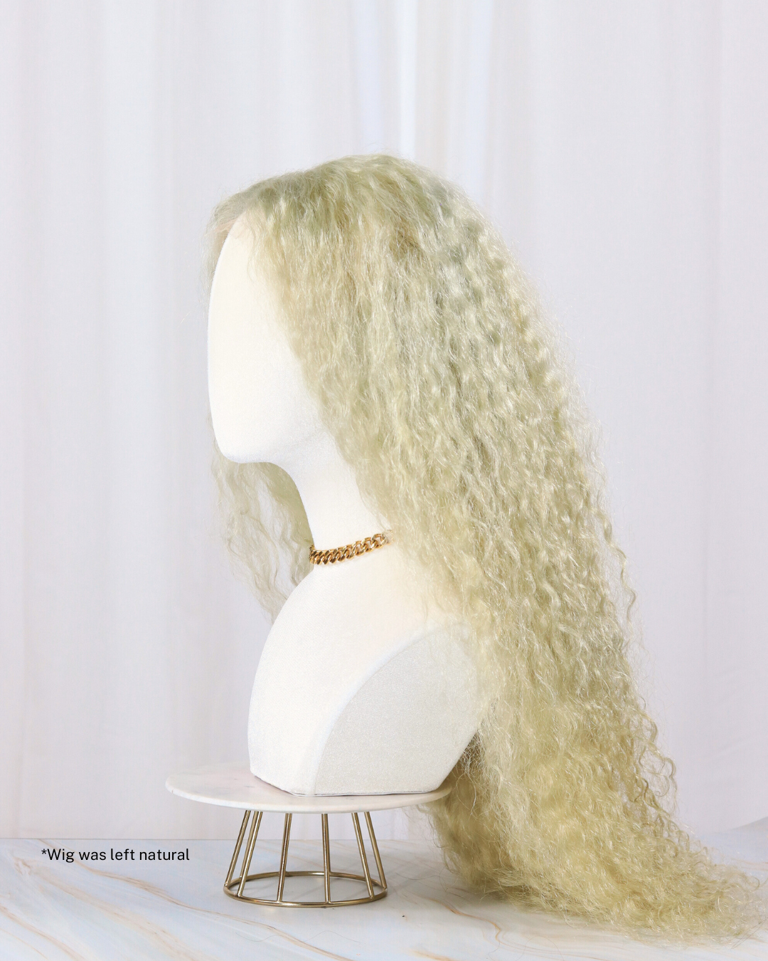 VANILLA BLONDE WATER WAVE HUMAN HAIR WIG