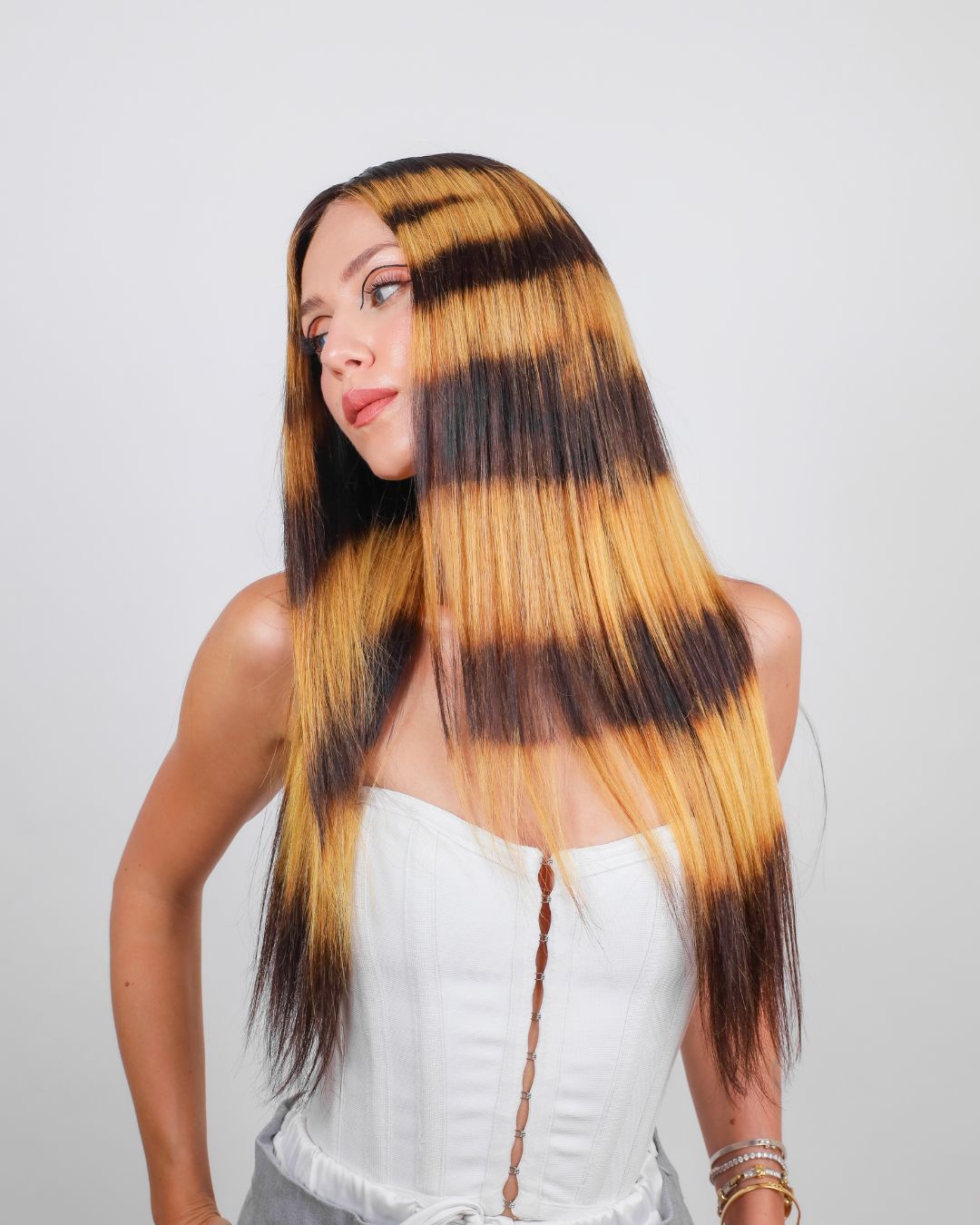PATTERNED DIVA NATURAL WAVE HUMAN HAIR WIG
