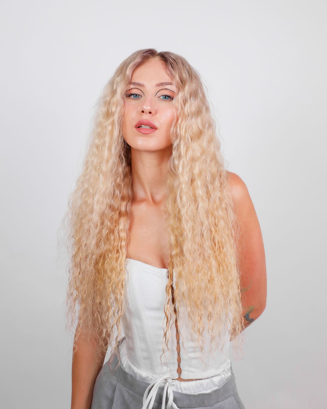 ROSEWATER BLONDE WATER WAVE HUMAN HAIR WIG