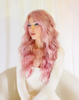 PETAL PINK NATURAL WAVE HUMAN HAIR WIG