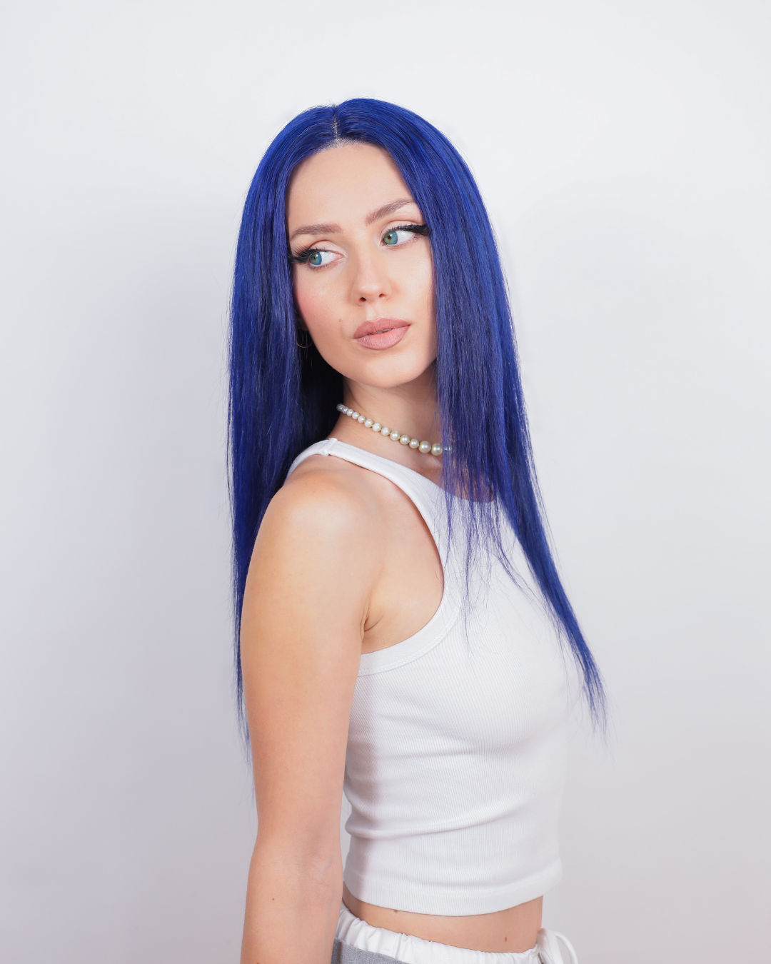 Boardroom Blue Human Hair Wig