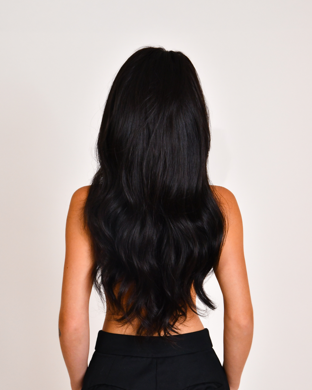 CHARCOAL BLACK STRAIGHT HUMAN HAIR WIG