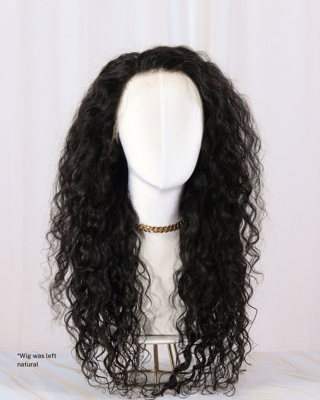 CHARCOAL BLACK DEEP WAVE HUMAN HAIR WIG