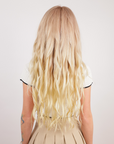 Canvas Blonde Echthaarperücke in 20 Zoll glatt