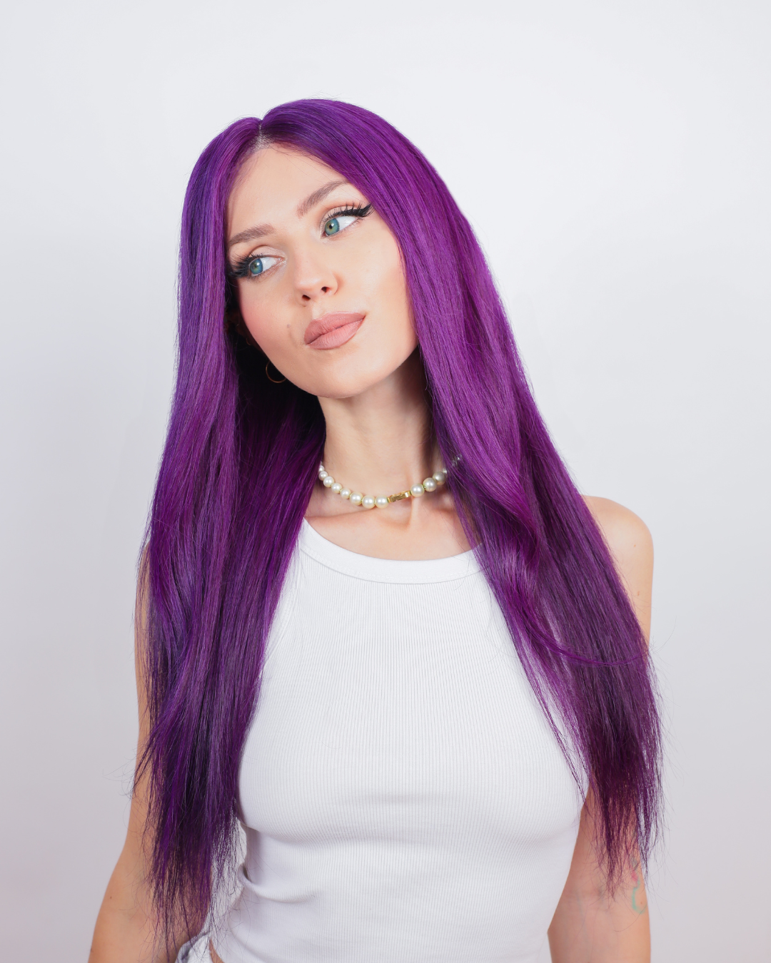 Power Violet Human Hair Wig