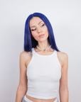 Boardroom Blue Human Hair Wig