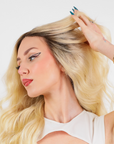 Canvas Blonde Echthaarperücke in 20 Zoll glatt