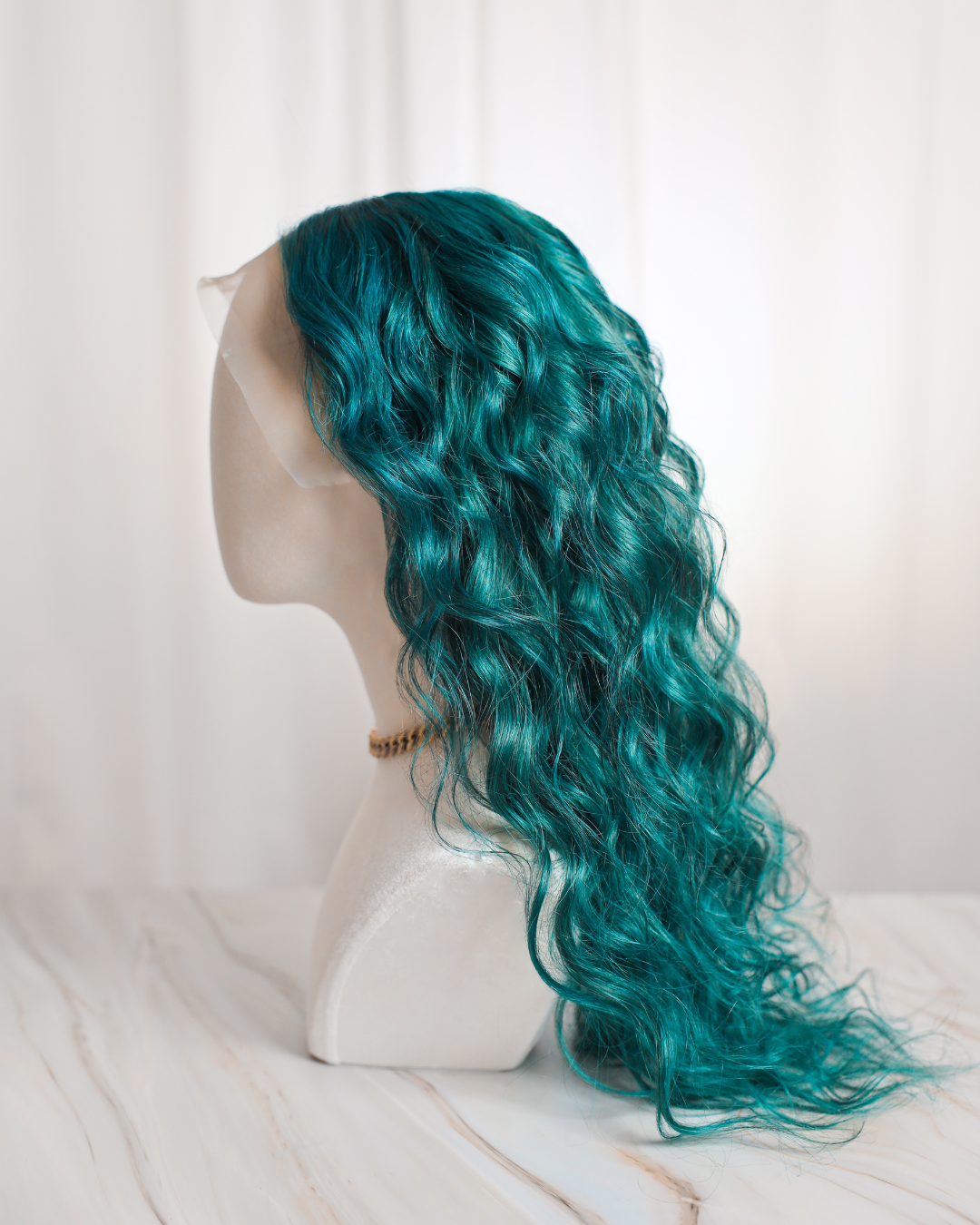 EMERALD GREEN STRAIGHT 22" HUMAN HAIR WIG