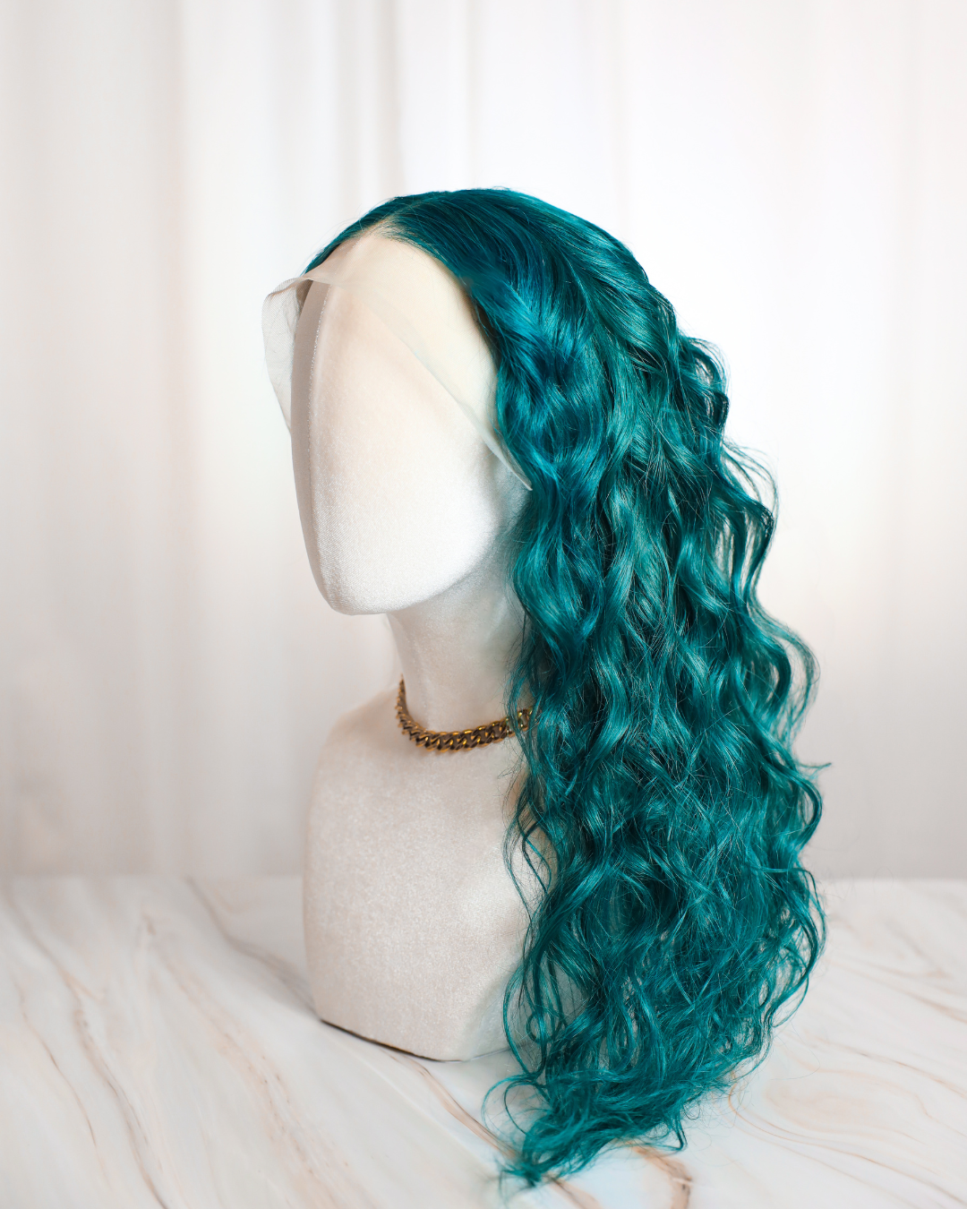 EMERALD GREEN STRAIGHT 22" HUMAN HAIR WIG