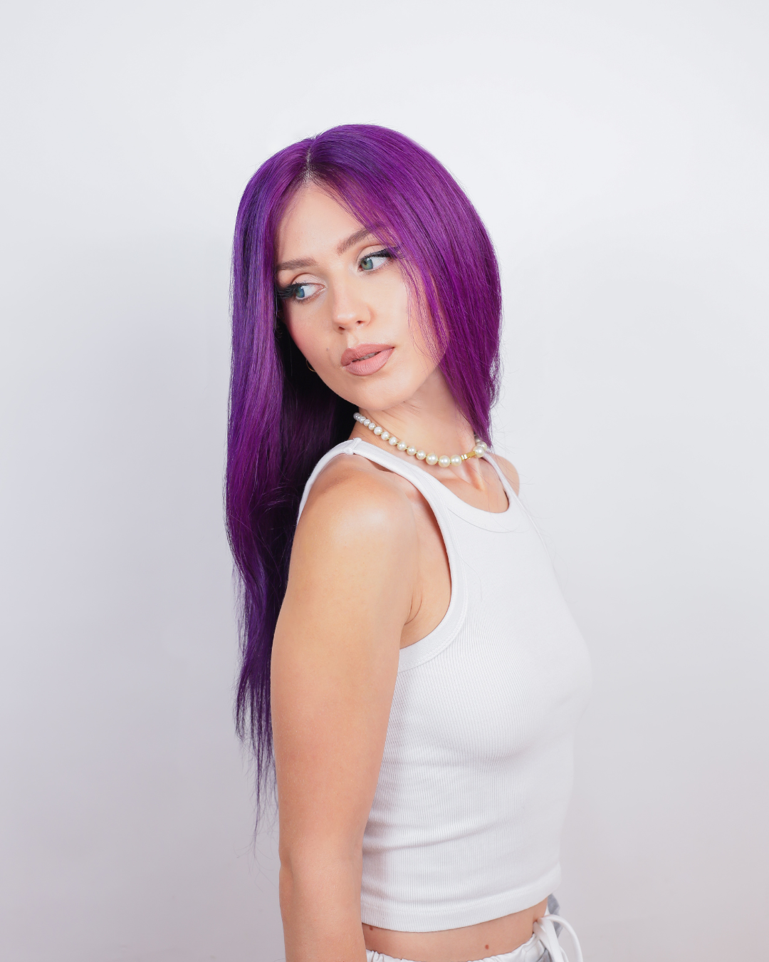 Power Violet Human Hair Wig