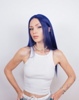 Boardroom Blue Human Hair Wig