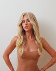 BEIGE VEIL HALO GLUELESS WIG