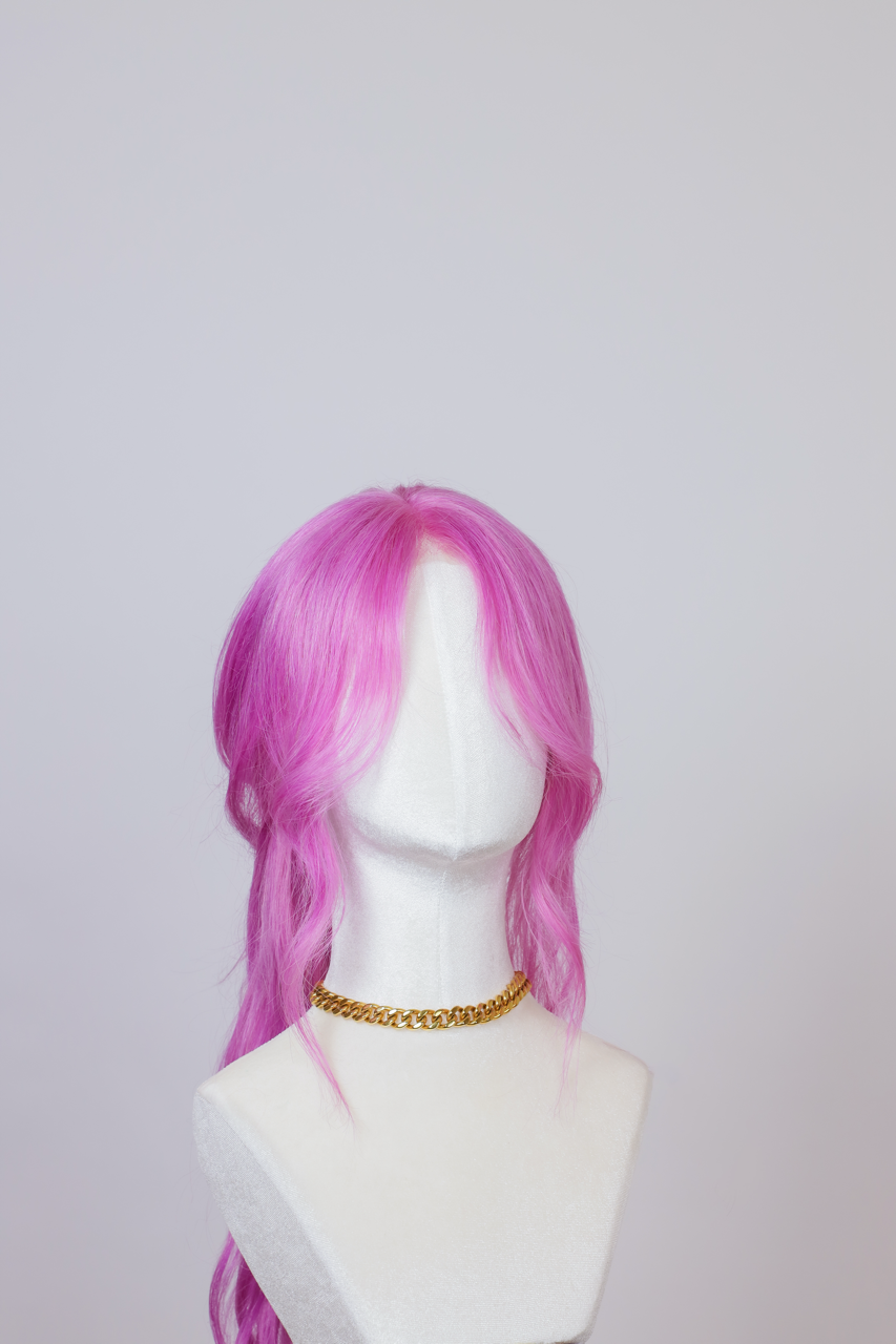 Frozen Fuchsia Human Hair Wig