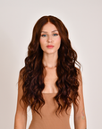 CHESTNUT BROWN HUMAN HAIR WIG