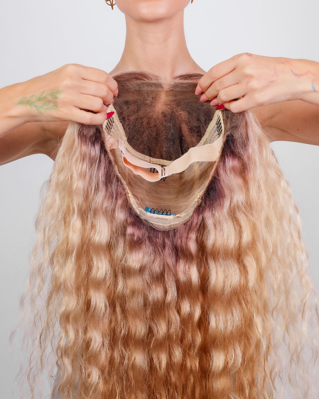 ROSEWATER BLONDE WATER WAVE HUMAN HAIR WIG
