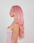 PETAL PINK NATURAL WAVE HUMAN HAIR WIG