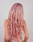 ORCHID PINK NATURAL WAVE HUMAN HAIR WIG