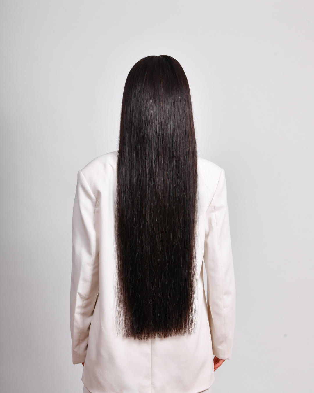 CHARCOAL BLACK ULTRA LENGTH HUMAN HAIR WIG