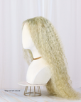 VANILLA BLONDE WATER WAVE 22" HUMAN HAIR WIG