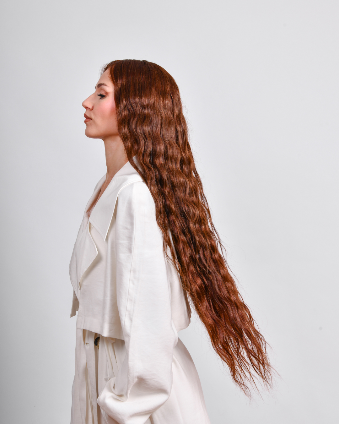 CHESTNUT BROWN ULTRA LENGTH HUMAN HAIR WIG