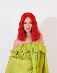 SUNBURN RED HALO HUMAN HAIR WIG