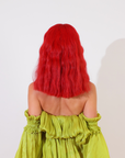 SUNBURN RED HALO HUMAN HAIR WIG