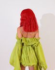 SUNBURN RED HALO HUMAN HAIR WIG