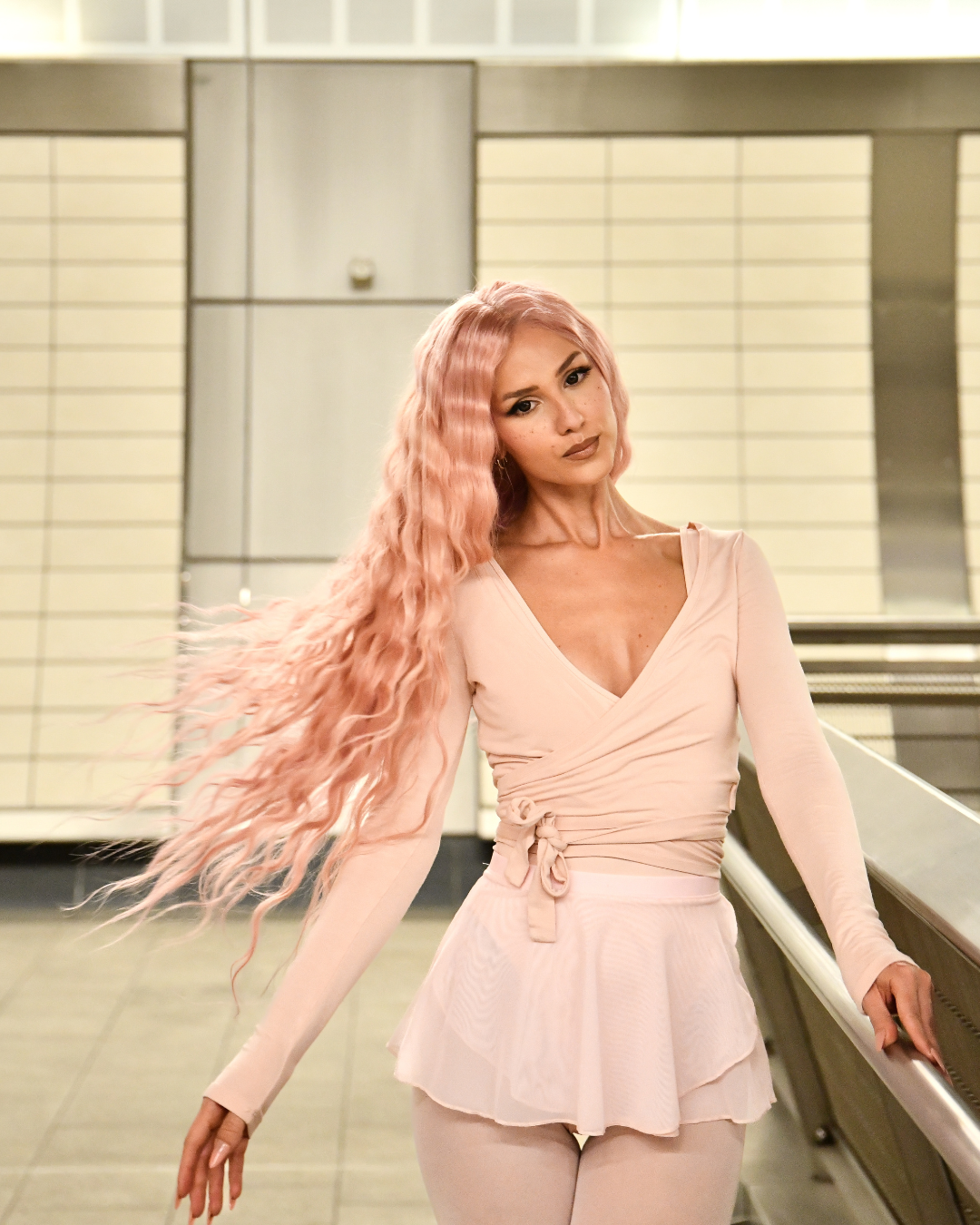PETAL PINK ULTRA LENGTH HUMAN HAIR WIG
