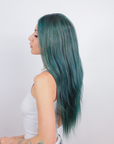 Ivy League Green Human Hair Wig
