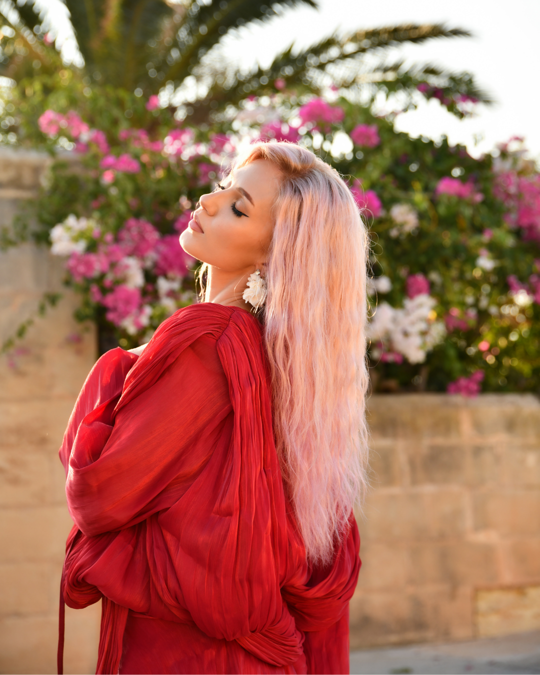 WATERMELON PINK HALO HUMAN HAIR WIG