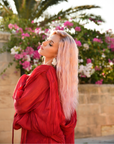 WATERMELON PINK HALO HUMAN HAIR WIG