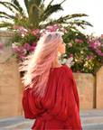 WATERMELON PINK HALO HUMAN HAIR WIG