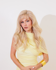 ICED LATTE WITH BANGS HALO HUMAN HAIR WIG