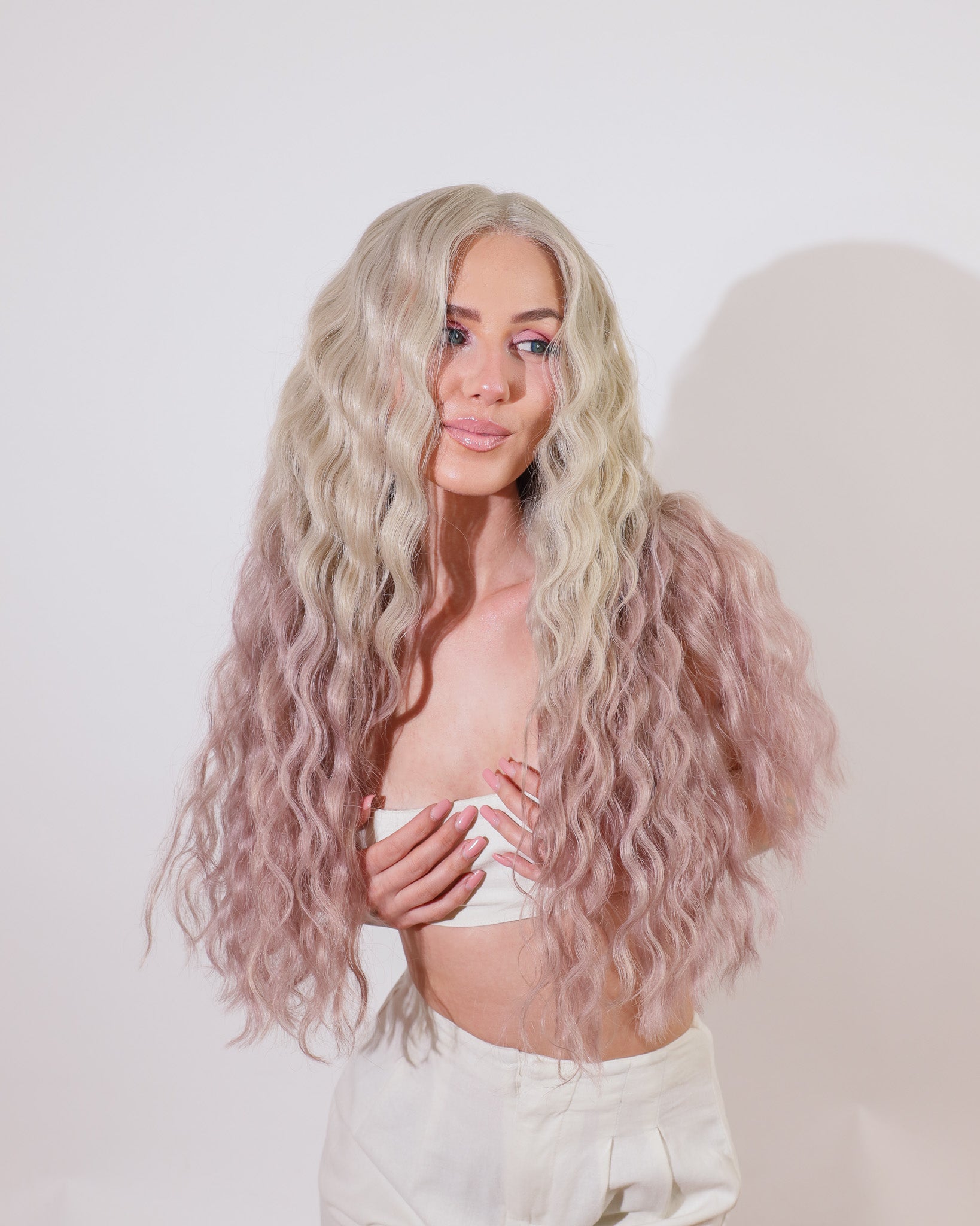 ICED LAVENDER FULL THICKNESS HUMAN HAIR WIG