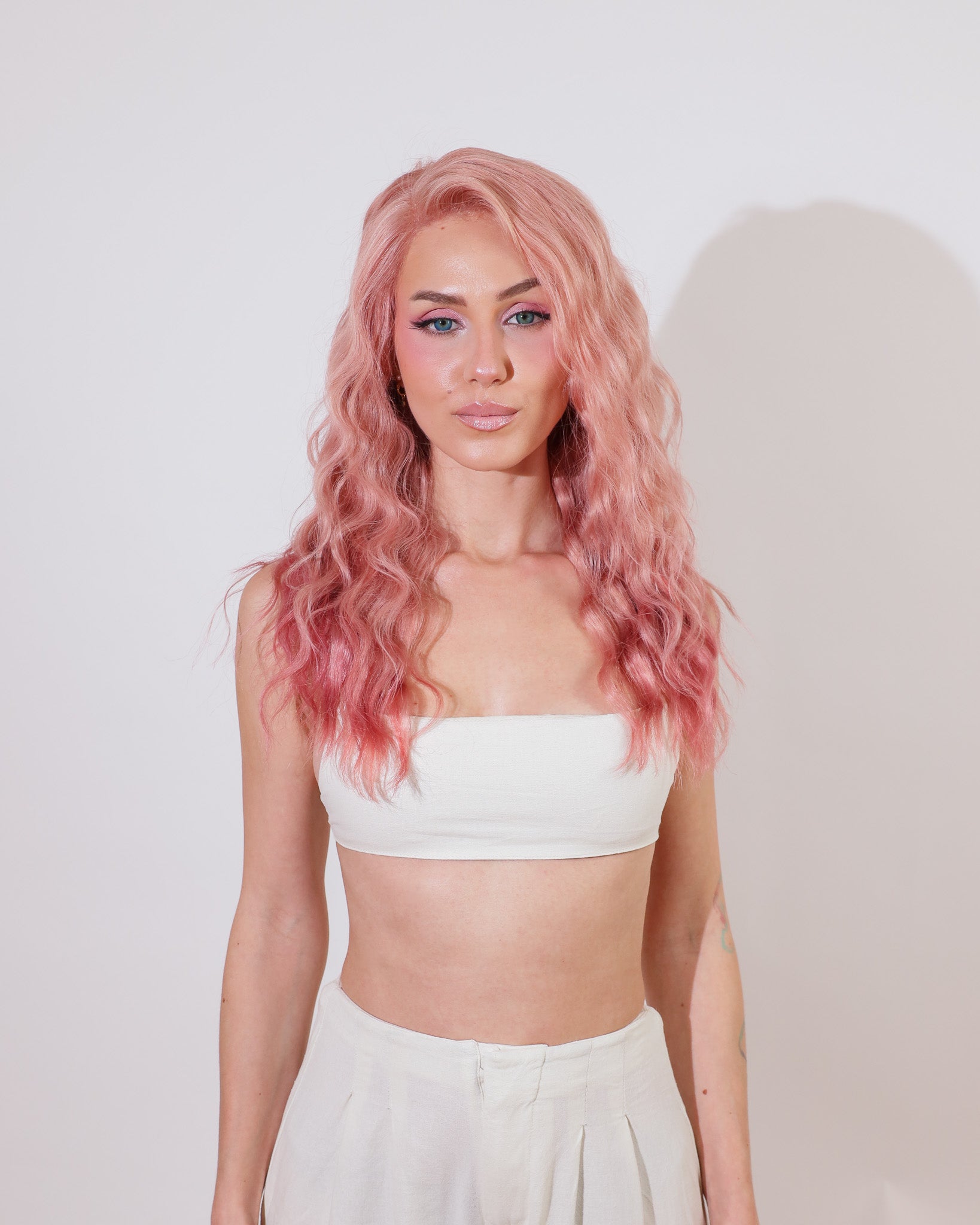 STRAWBERRY SORBET MID-LENGTH HUMAN HAIR WIG
