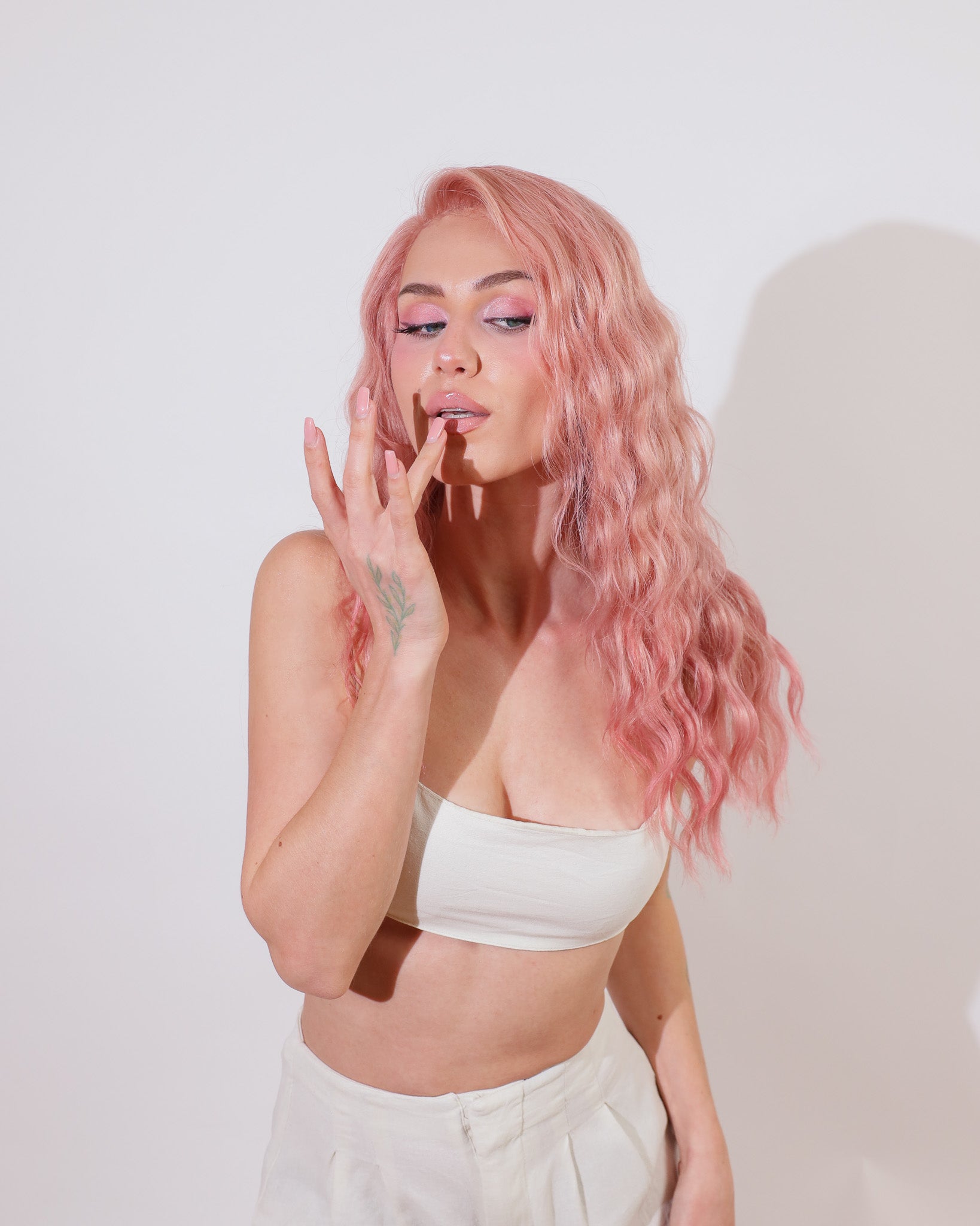 STRAWBERRY SORBET MID-LENGTH HUMAN HAIR WIG