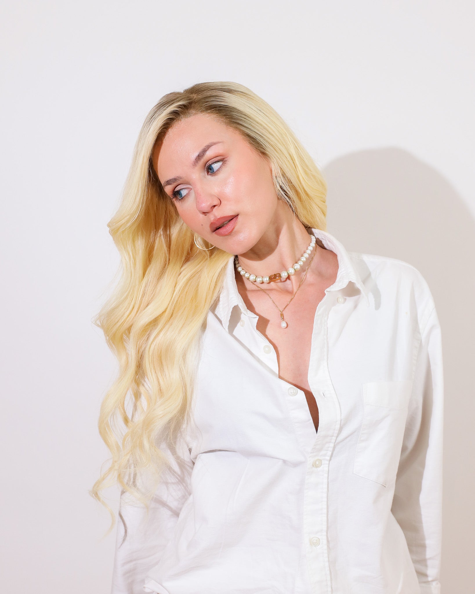 ROOTED CANVAS BLONDE HUMAN HAIR WIG