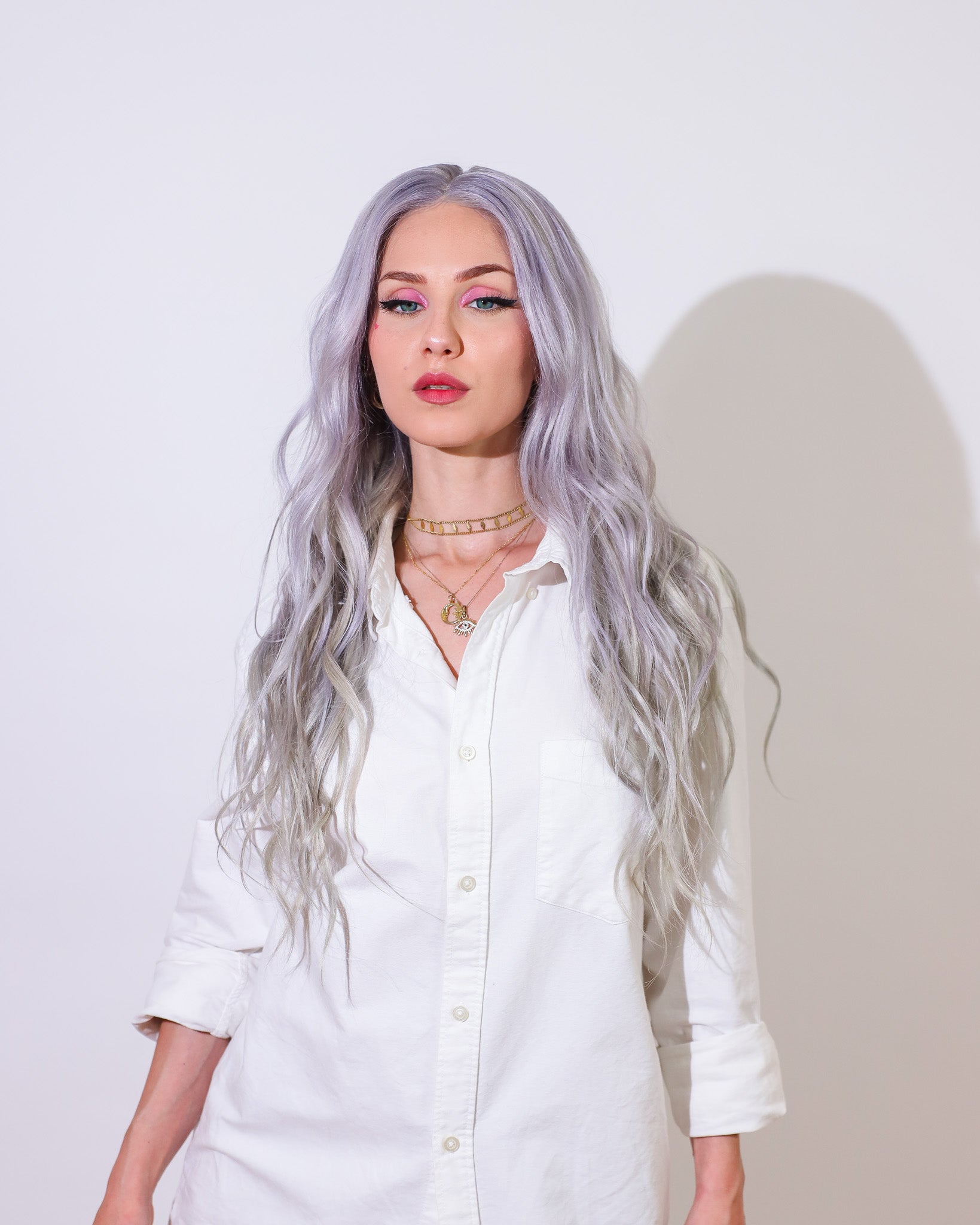 LILAC SILVER MELT HUMAN HAIR WIG
