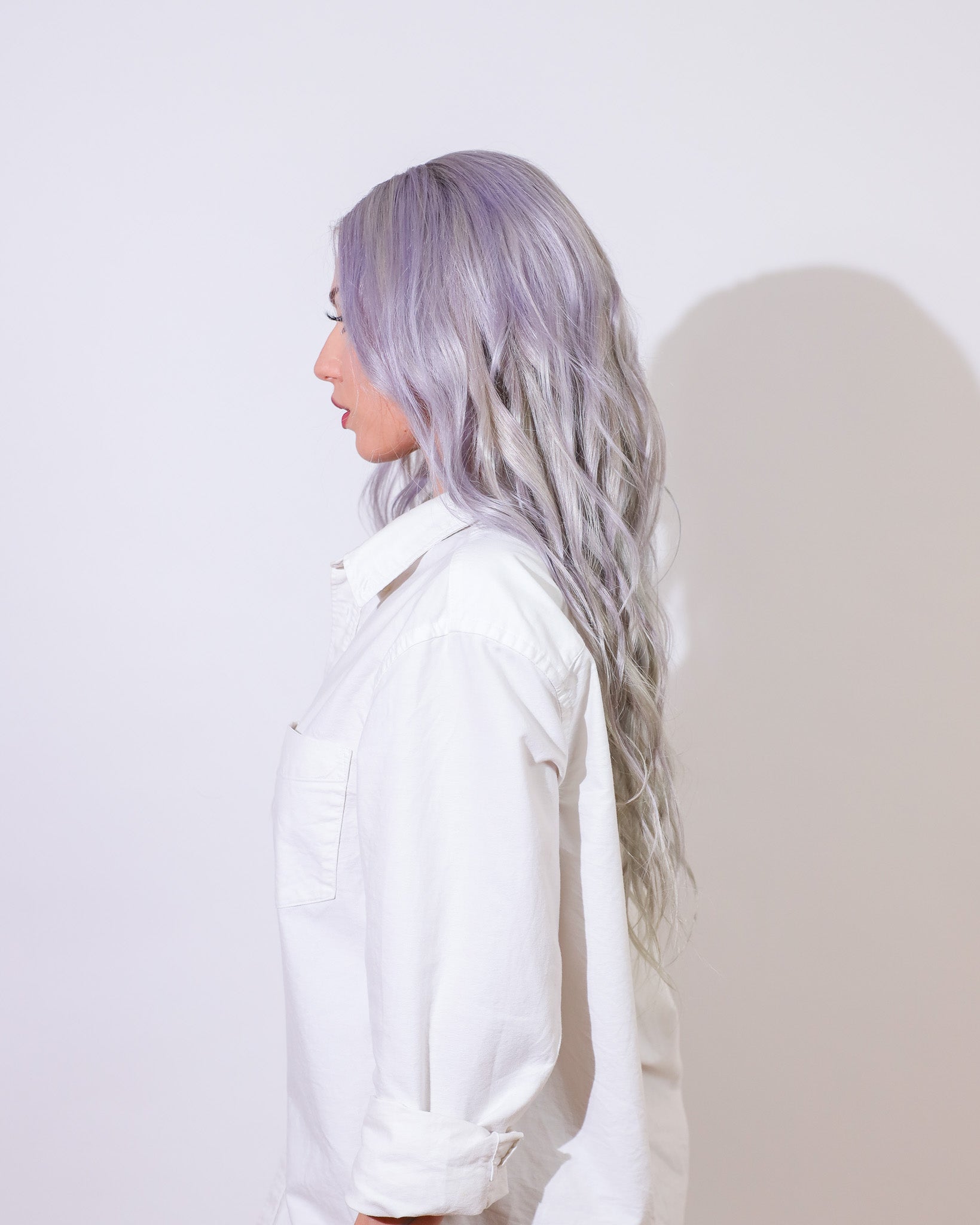 LILAC SILVER MELT HUMAN HAIR WIG
