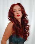 RUBY RED STRAIGHT 22" HUMAN HAIR WIG