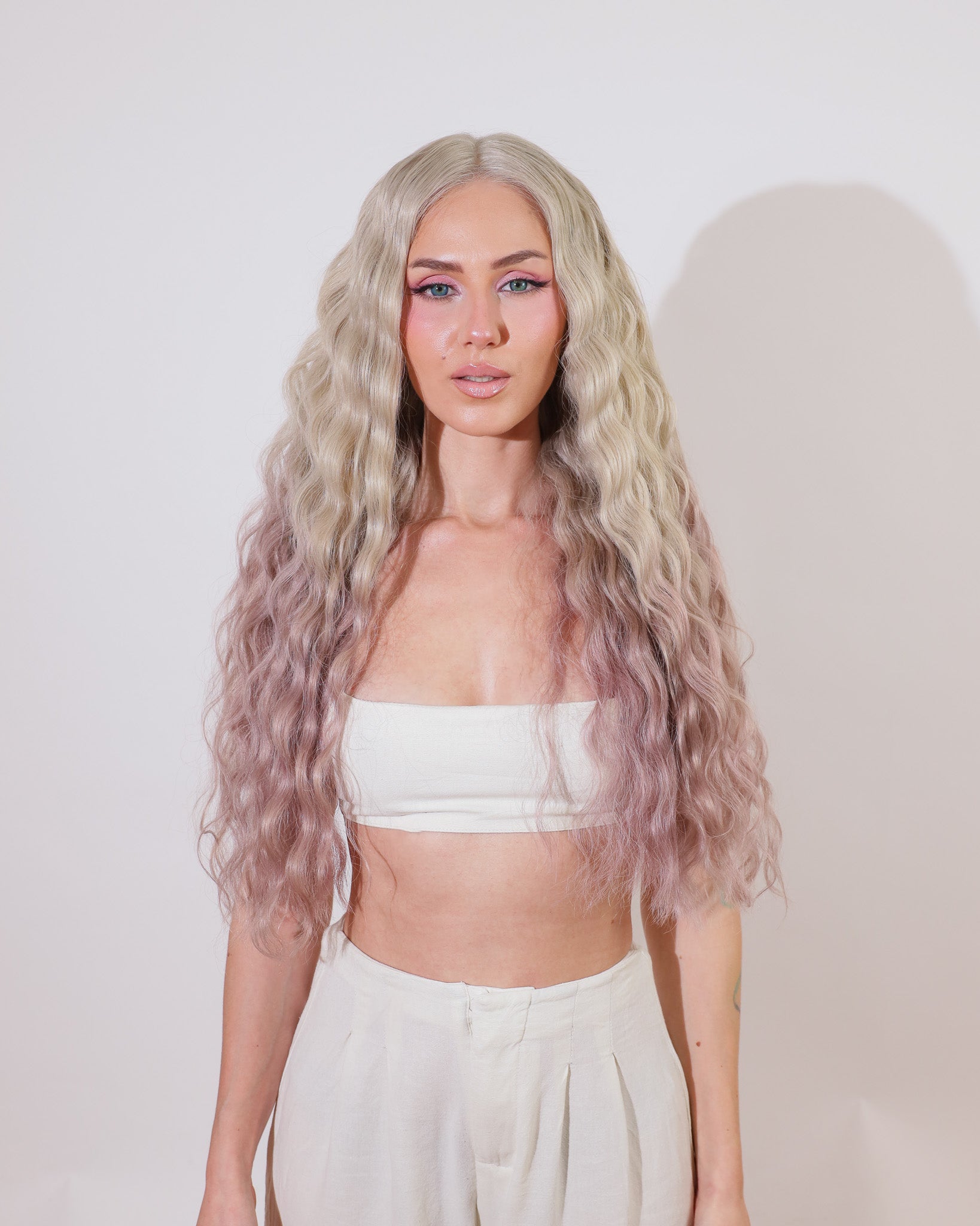ICED LAVENDER FULL THICKNESS HUMAN HAIR WIG
