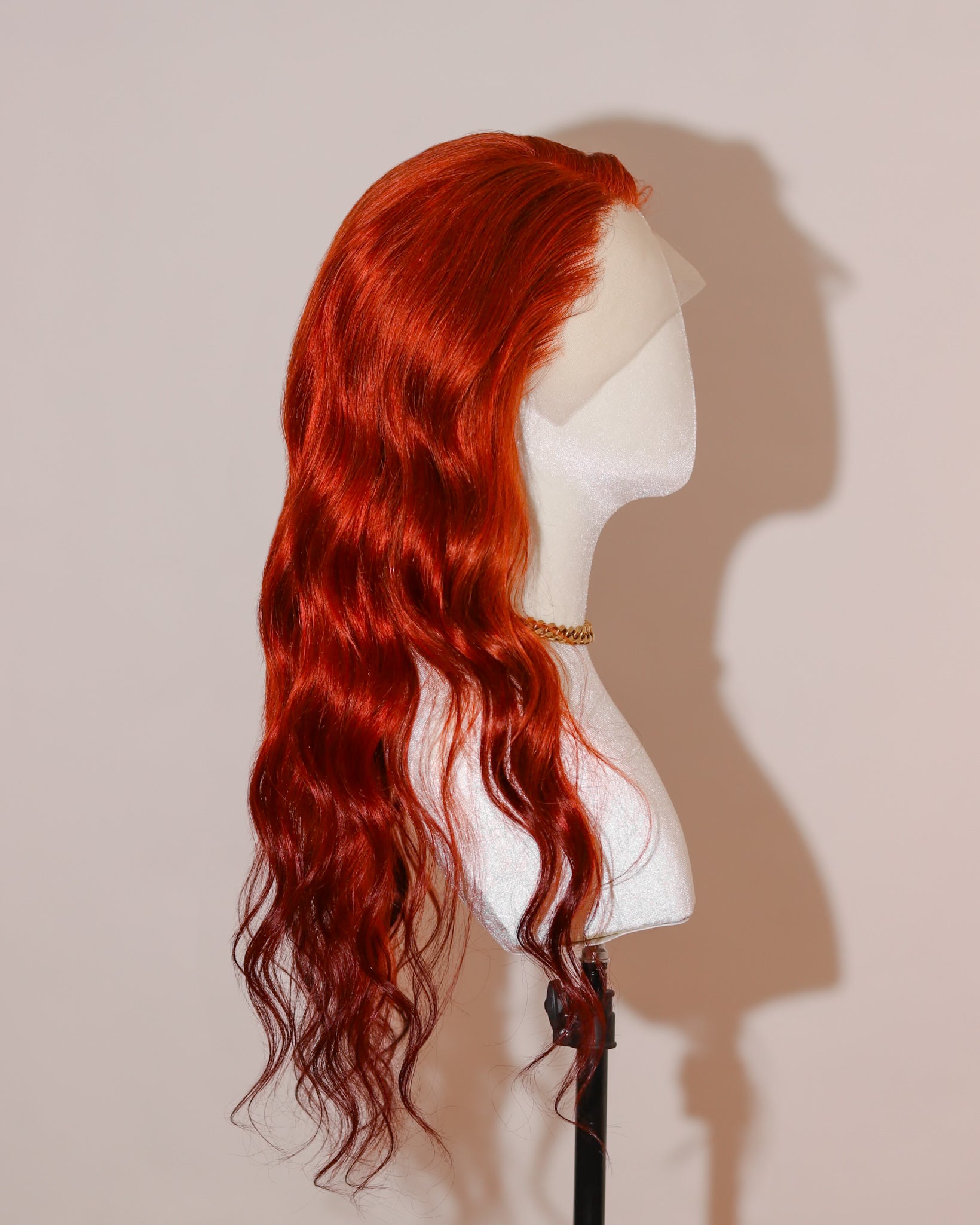 ORANGE CHOCOLATE STRAIGHT 22&quot; HUMAN HAIR WIG