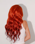 ORANGE CHOCOLATE STRAIGHT 22" HUMAN HAIR WIG