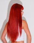 Burnt Orange 22" Human Hair Wig