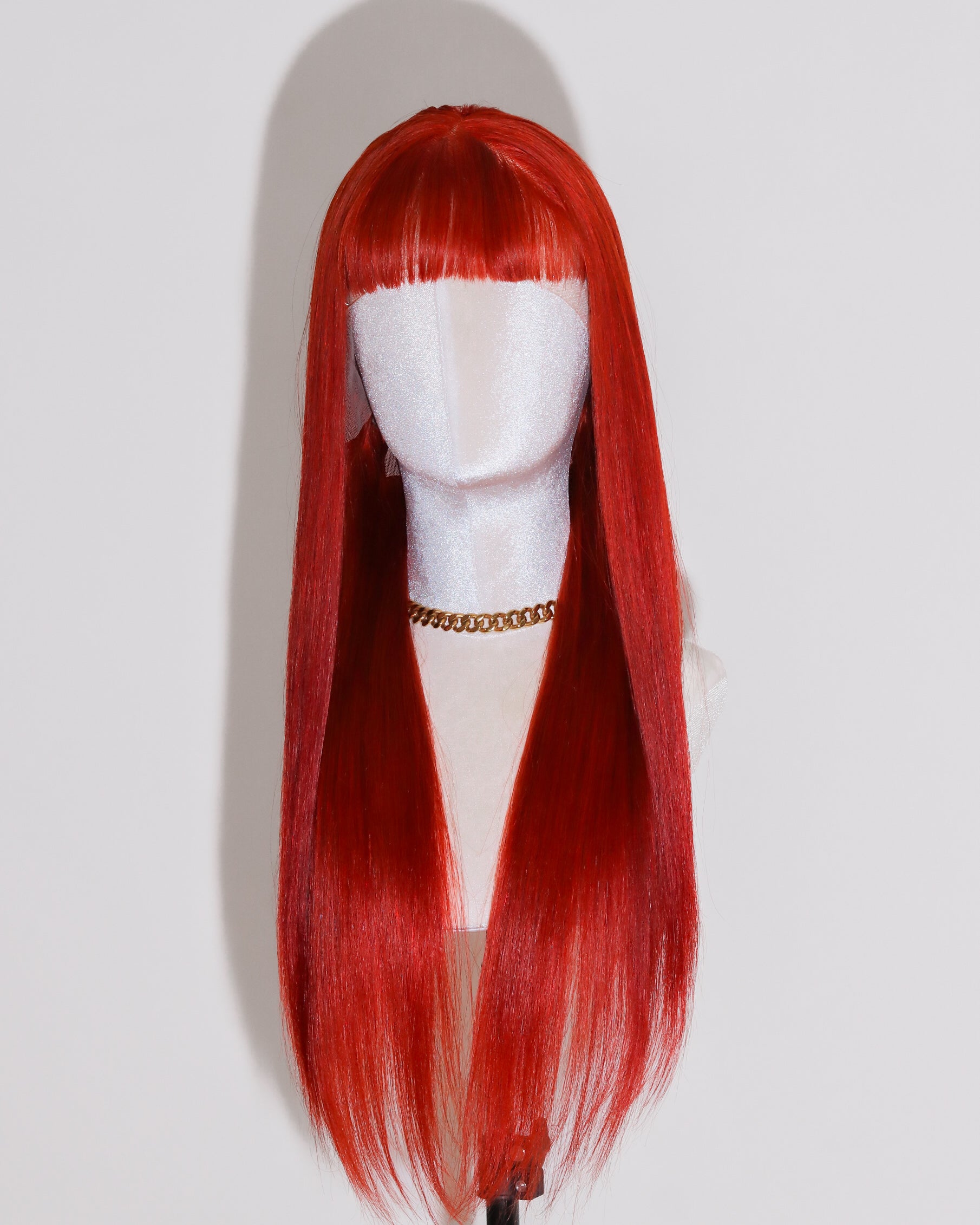 Burnt Orange 22&quot; Human Hair Wig