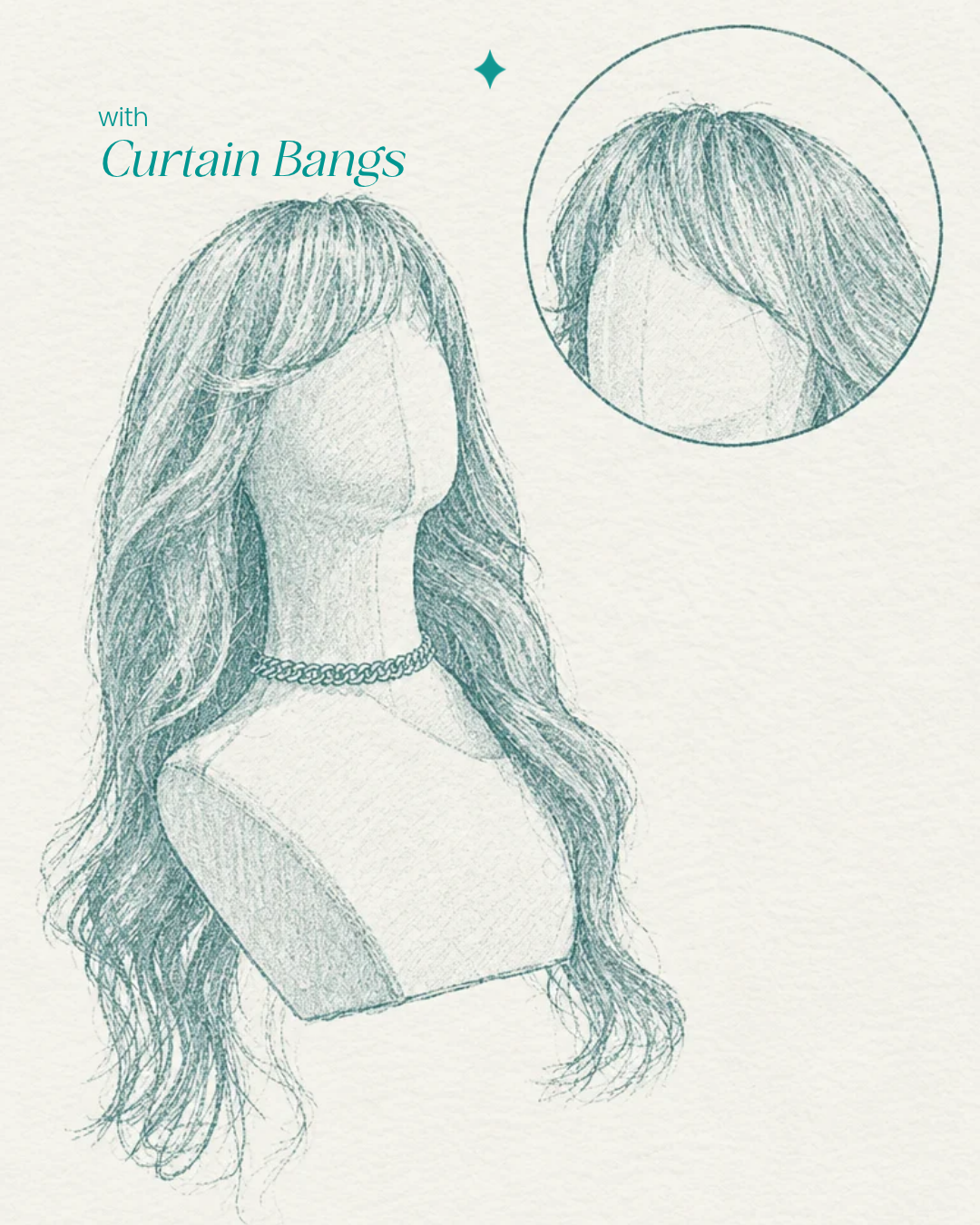 BEIGE VEIL HALO GLUELESS WIG